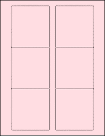 Sheet of 3.125" x 3.375" Pastel Pink labels