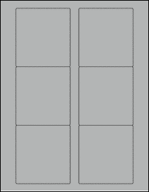 Sheet of 3.125" x 3.375" True Gray labels