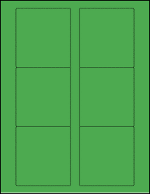 Sheet of 3.125" x 3.375" True Green labels