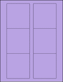 Sheet of 3.125" x 3.375" True Purple labels