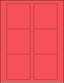 Sheet of 3.125" x 3.375" True Red labels