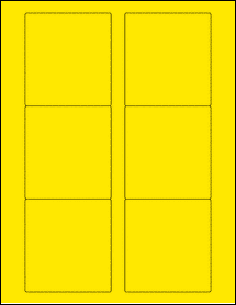 Sheet of 3.125" x 3.375" True Yellow labels