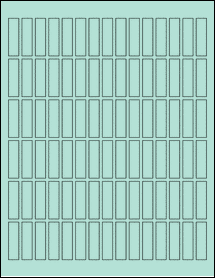 Sheet of 0.41" x 1.5" Pastel Green labels