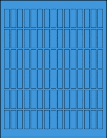Sheet of 0.41" x 1.5" True Blue labels