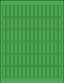 Sheet of 0.41" x 1.5" True Green labels