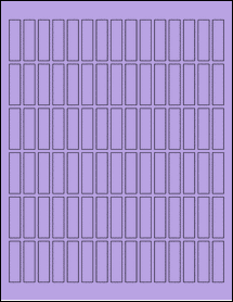 Sheet of 0.41" x 1.5" True Purple labels