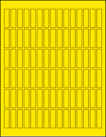 Sheet of 0.41" x 1.5" True Yellow labels