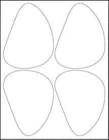 Sheet of 3.954" x 5.192" Blockout labels