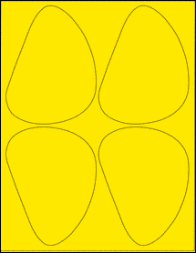 Sheet of 3.954" x 5.192" True Yellow labels