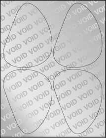 Sheet of 3.954" x 5.192" Void Silver Polyester labels