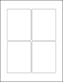 Sheet of 3.25" x 4.25"  labels