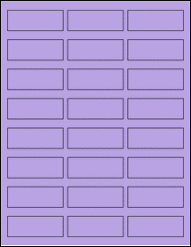 Sheet of 2.5" x 0.92" True Purple labels