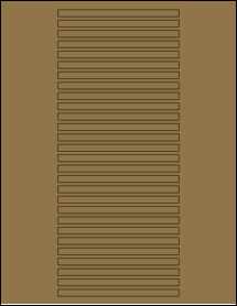 Sheet of 4.375" x 0.25" Brown Kraft labels