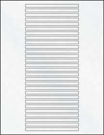 Sheet of 4.375" x 0.25" Clear Matte Inkjet labels