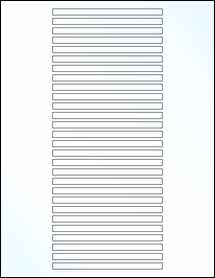 Sheet of 4.375" x 0.25" Clear Gloss Inkjet labels