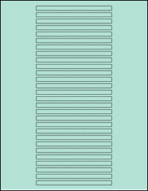 Sheet of 4.375" x 0.25" Pastel Green labels