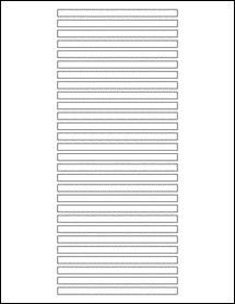 Sheet of 4.375" x 0.25" Weatherproof Polyester Laser labels