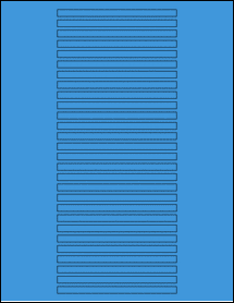 Sheet of 4.375" x 0.25" True Blue labels