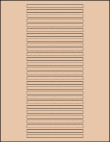 Sheet of 4.375" x 0.25" Light Tan labels