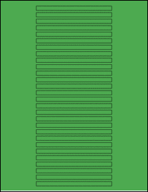 Sheet of 4.375" x 0.25" True Green labels