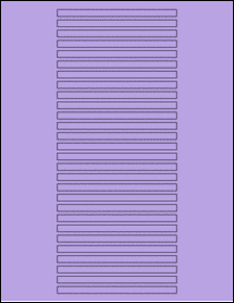 Sheet of 4.375" x 0.25" True Purple labels