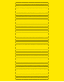 Sheet of 4.375" x 0.25" True Yellow labels