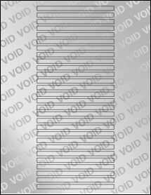 Sheet of 4.375" x 0.25" Void Silver Polyester labels