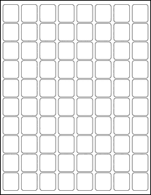Sheet of 0.9" x 1"  labels