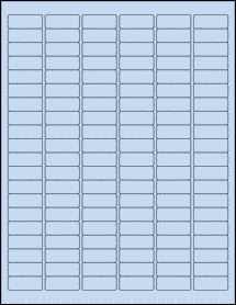 Sheet of 1.25" x 0.5" Pastel Blue labels