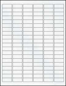 Sheet of 1.25" x 0.5" Clear Matte Inkjet labels