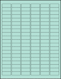 Sheet of 1.25" x 0.5" Pastel Green labels