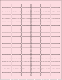 Sheet of 1.25" x 0.5" Pastel Pink labels