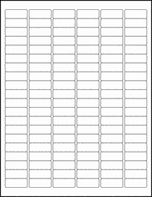 Sheet of 1.25" x 0.5" 100% Recycled White labels