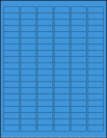 Sheet of 1.25" x 0.5" True Blue labels