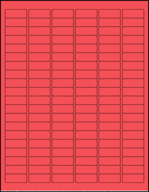 Sheet of 1.25" x 0.5" True Red labels