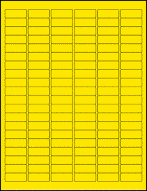 Sheet of 1.25" x 0.5" True Yellow labels