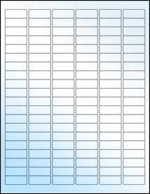 Sheet of 1.25" x 0.5" White Gloss Inkjet labels