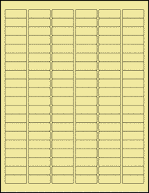 Sheet of 1.25" x 0.5" Pastel Yellow labels