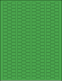 Sheet of 1.74" x 0.4" True Green labels