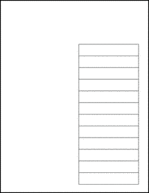 Sheet of 3.44" x 0.67" Standard White Matte labels