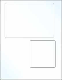 Sheet of 6.78" x 4.75" Clear Gloss Laser labels
