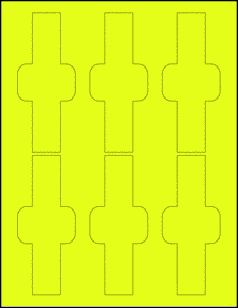 Sheet of 2.112" x 5" Fluorescent Yellow labels
