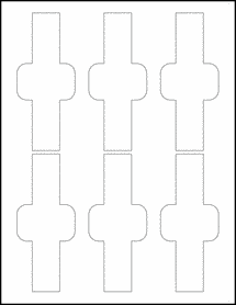 Sheet of 2.112" x 5" Weatherproof Polyester Laser labels