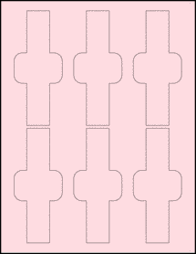 Sheet of 2.112" x 5" Pastel Pink labels