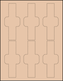 Sheet of 2.112" x 5" Light Tan labels