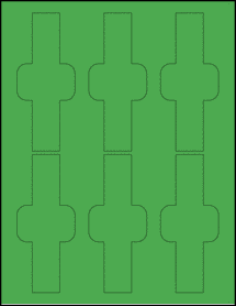 Sheet of 2.112" x 5" True Green labels