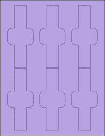 Sheet of 2.112" x 5" True Purple labels