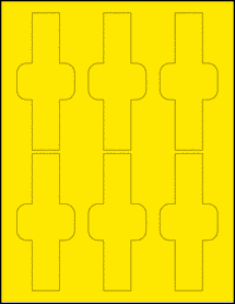Sheet of 2.112" x 5" True Yellow labels