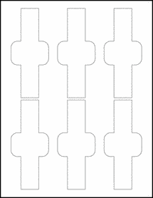 Sheet of 2.112" x 5" Aggressive White Matte labels