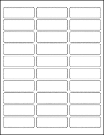 Sheet of 2.569" x 0.875" Blockout labels
